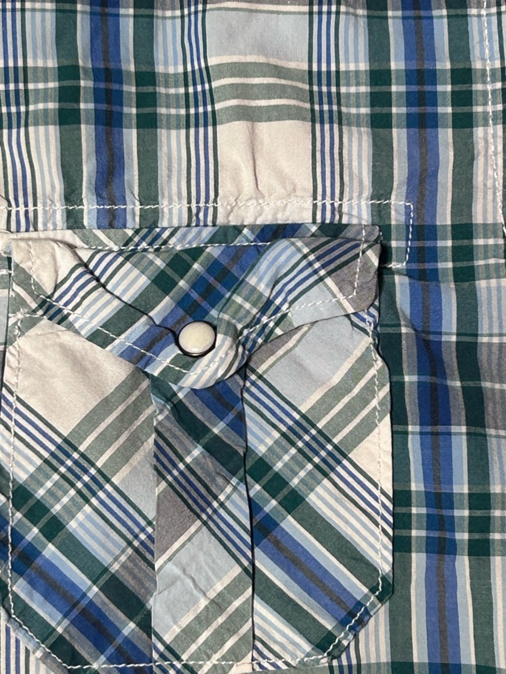 American Eagle Outfitters Green & Blue Plaid Shirt